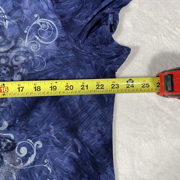 Westport 1962 Women's Plus Sz 2X Top Studded Y2K WhimsiGoth Stretch FairyGrunge - Picture 6 of 7